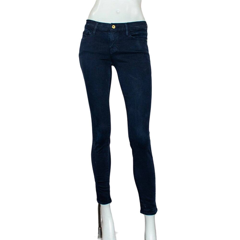 FRAME Denim Le Skinny de Jeanne Jeans Deep Blue Dive Size 26
